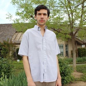 Vintage 90’s Striped Short Sleeve Button Up